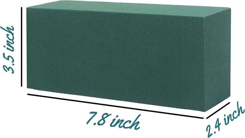 FLOFARE Pack of 8, Dry and Wet Floral Foam Blocks for Fresh and Artificial Flowers, Each (7.8” L x 3.5” W x 2.4” H), for Wedding, Birthdays, Home, Office and Garden Decorations - Image 2